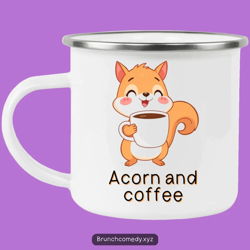Funny Squirrel Coffee Camping Mug - Cheerful Character Outdoor Gift
