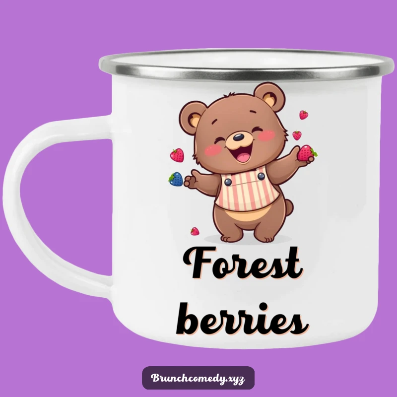 Funny Bear Berry Camping Mug - Outdoor Chef Fun