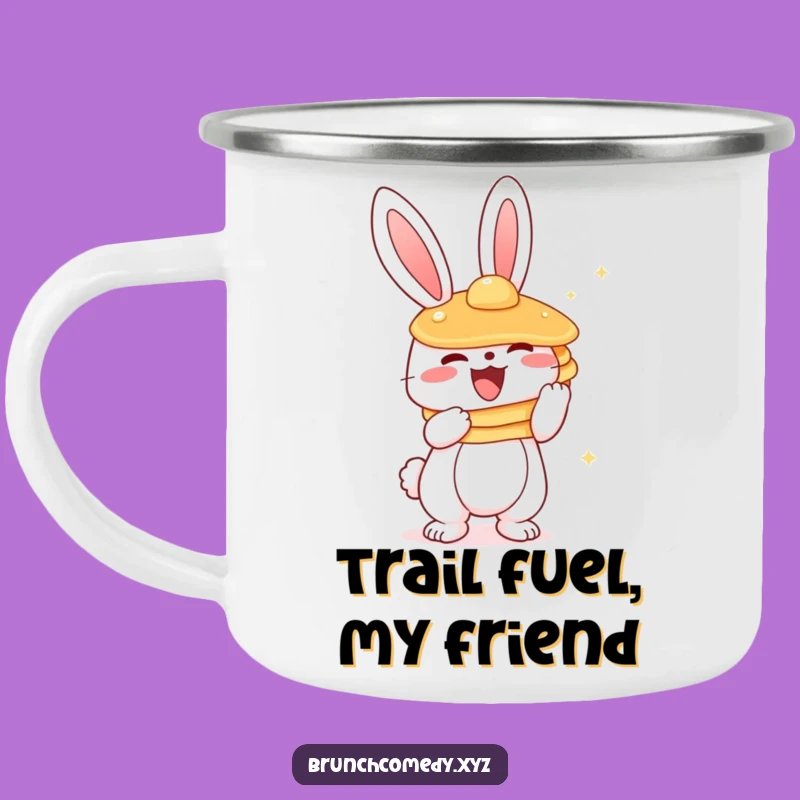 Funny Bunny Pancake Camping Mug - Adventure Breakfast Gift