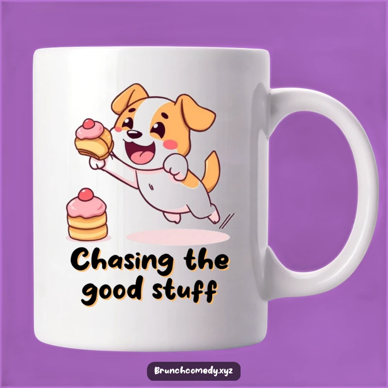 Funny Dog Pastry Lover Mug - Determined Character Treat Gift