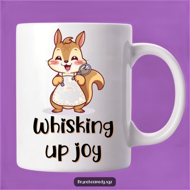 Funny Squirrel Whisking Batter Mug - Perfect Baking Gift