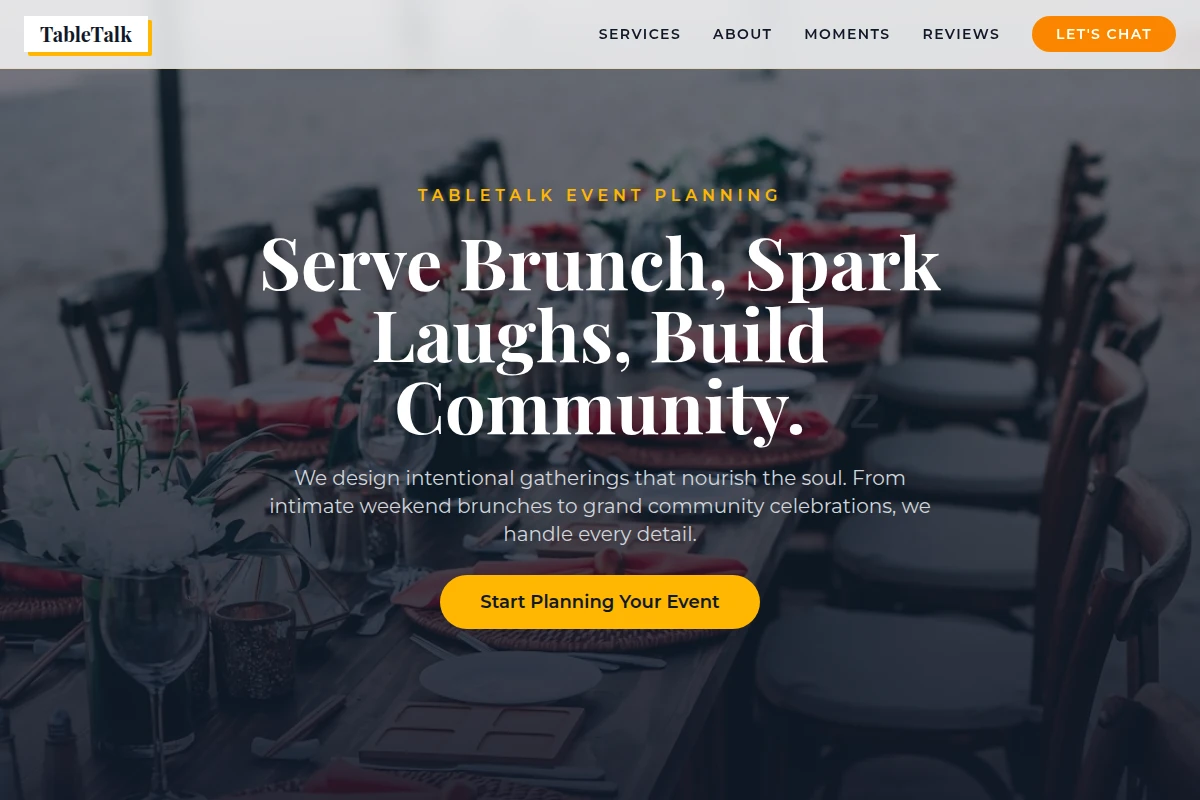TableTalk Event Planning