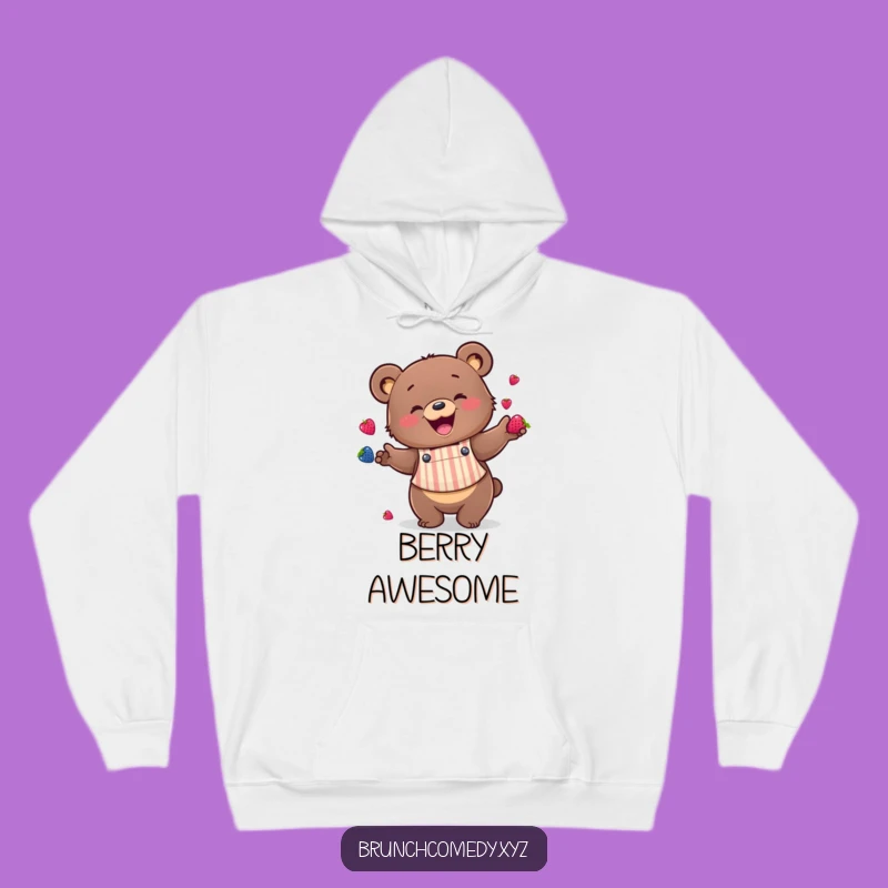 Funny Bear Berry Hoodie - Cozy Juggling Companion Gift