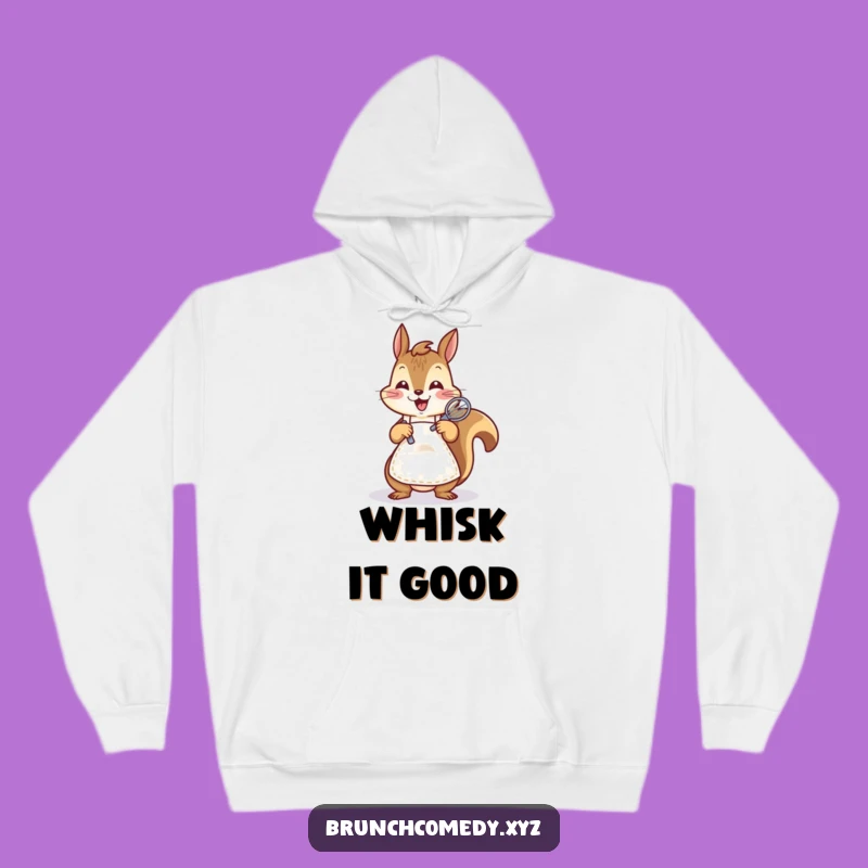 Funny Squirrel Baking Hoodie - Cozy Whisking Companion Gift