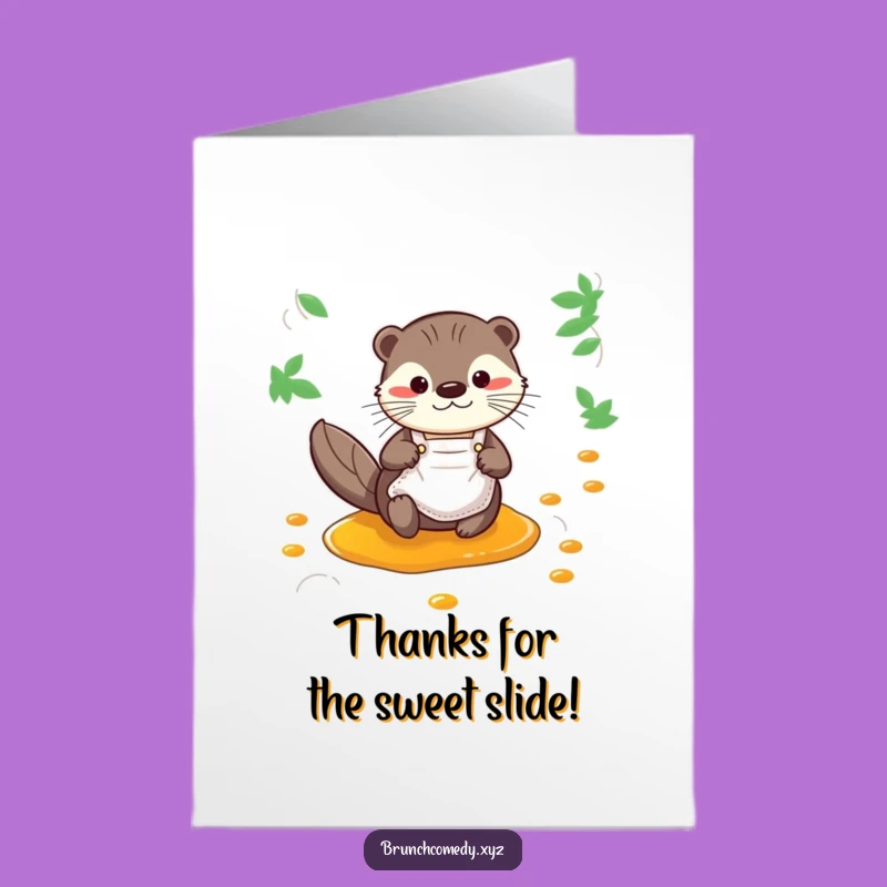 Free Printable Thank You Card: Otter's Sweet Syrup Slide Thanks