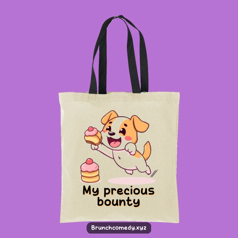 Funny Dog Pastry Tote Bag - Determined Character Shopping Gift